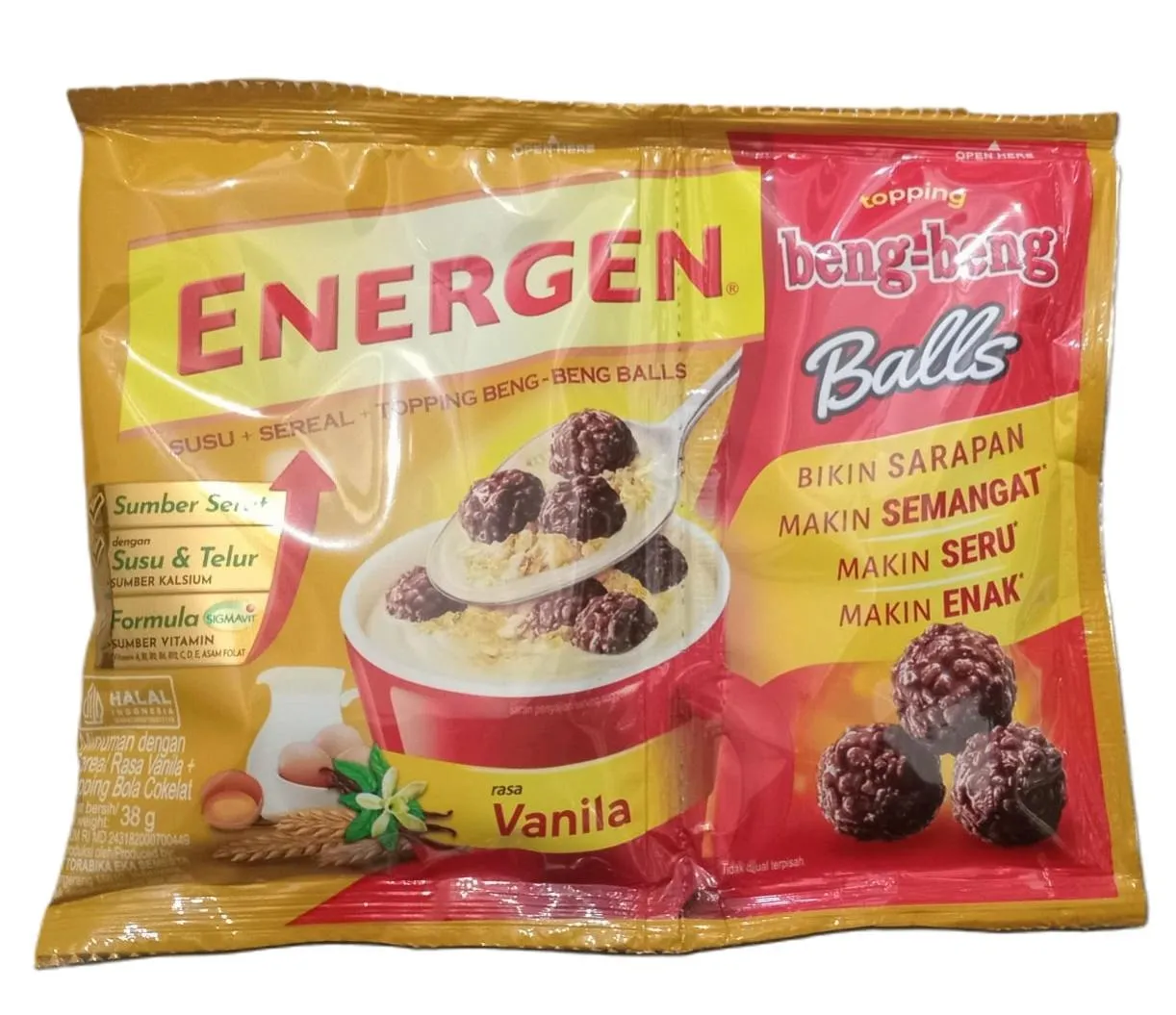 ENERGEN SEREAL VANILA & BENG-BENG BALLS 34G