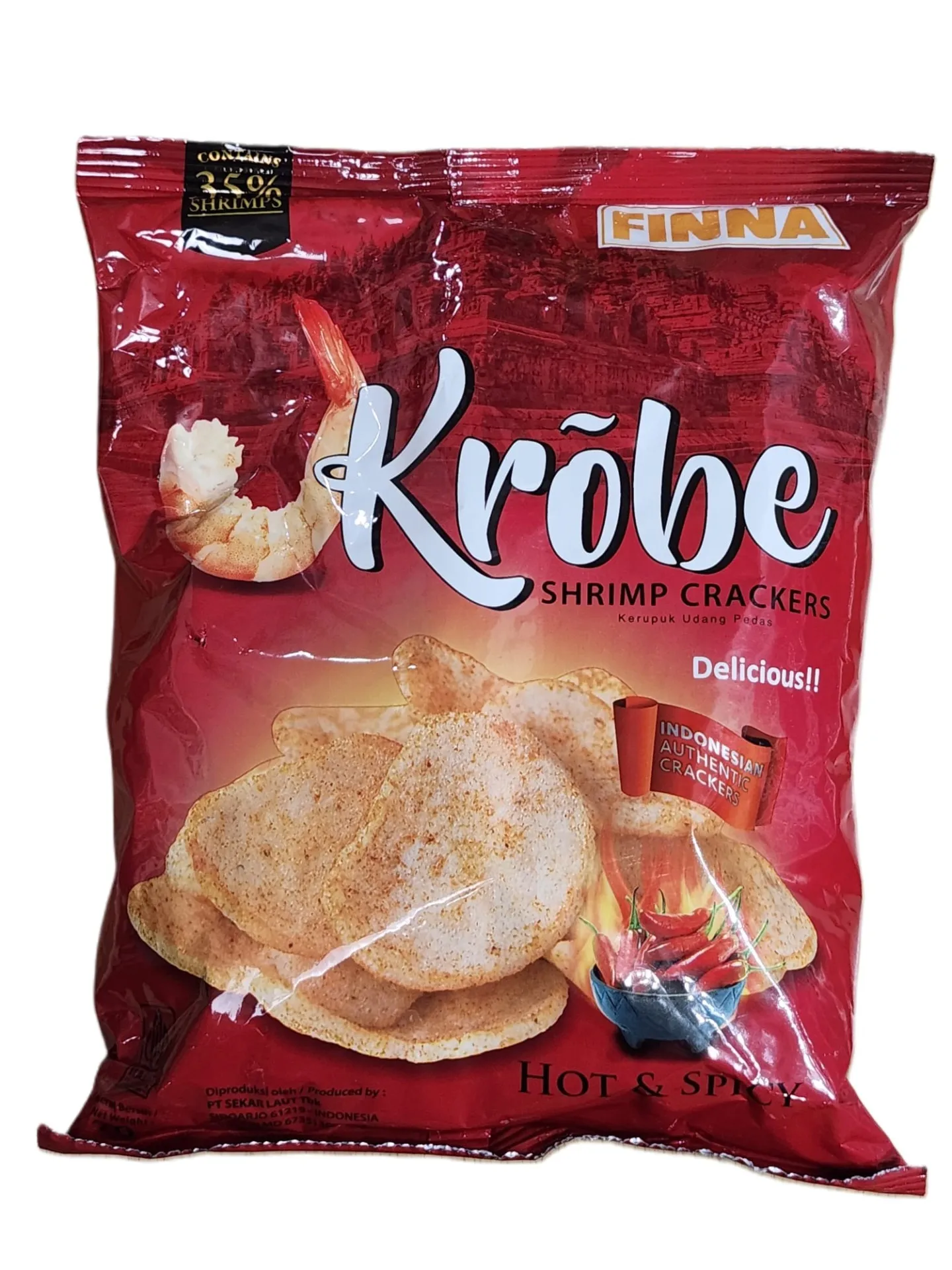 FINNA KROBE KERUPUK UDANG HOT & SPICY 70G