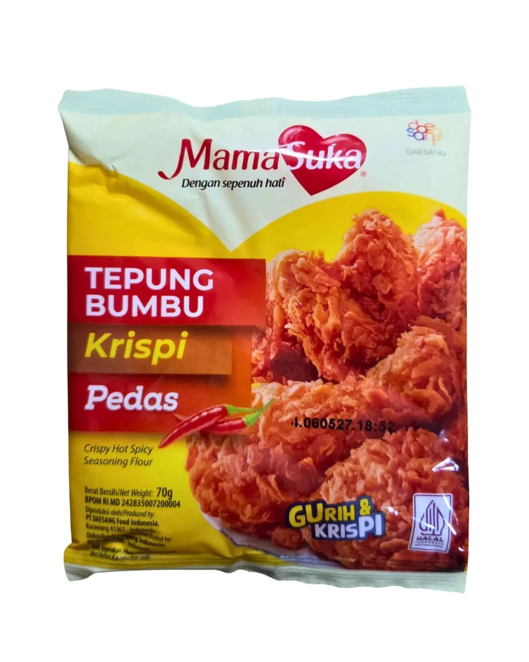 MAMASUKA TEPUNG BUMBU KRISPI PEDAS 70G ¥ 150