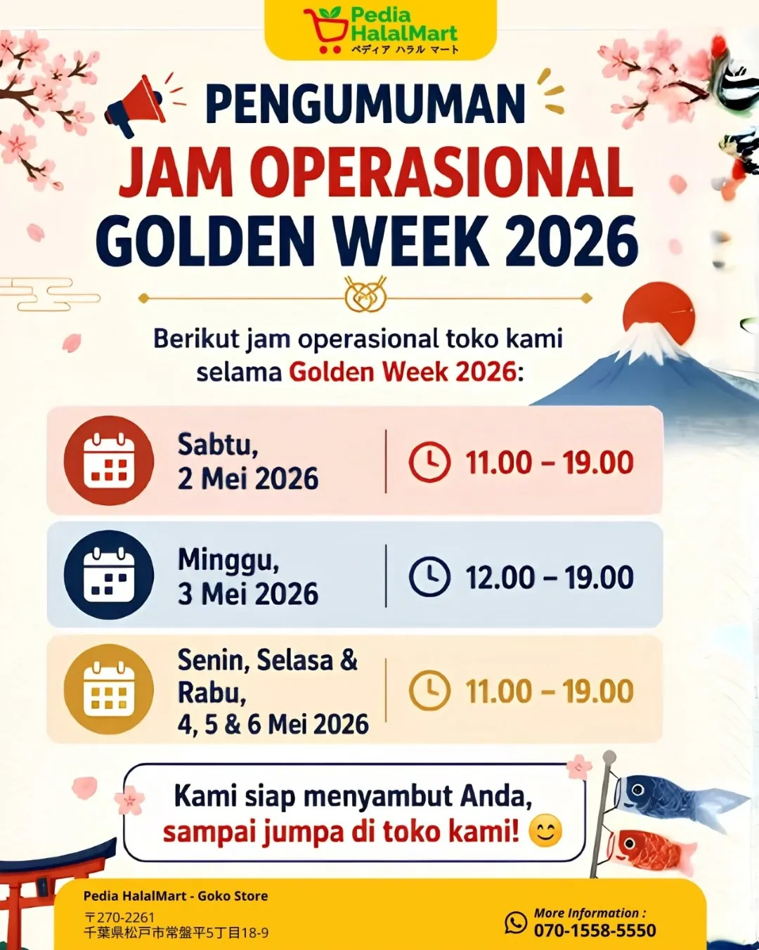 Golden Week 2026 sudah tiba! 🎌